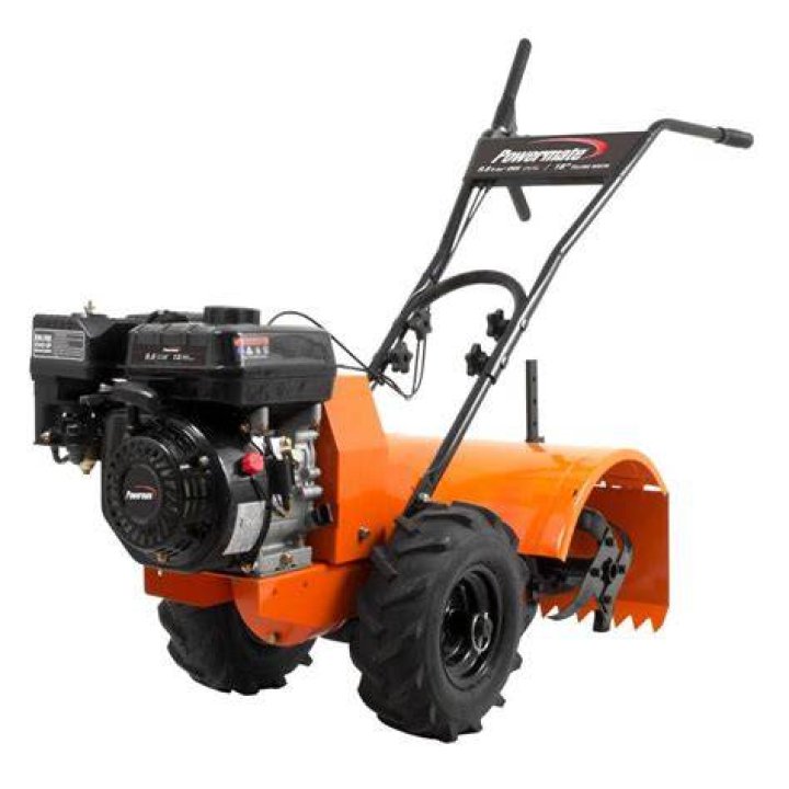 Powermate 18 in. 196cc Gas 4Cycle RearTine TillerPRTT196E The Home