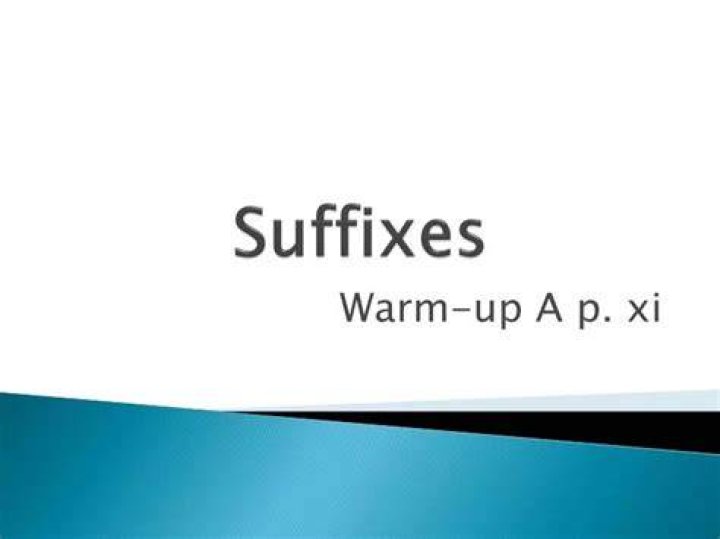 PPT Suffixes PowerPoint Presentation, free download ID6092350