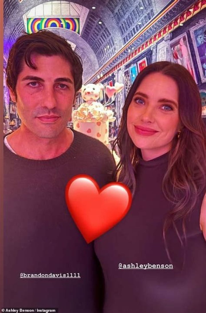 Pregnant Ashley Benson and husband Brandon Davis look relaxed as they