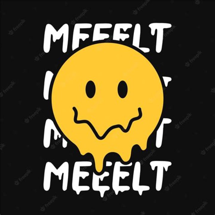 Premium Vector Funny melt smile faces set collection melted smile
