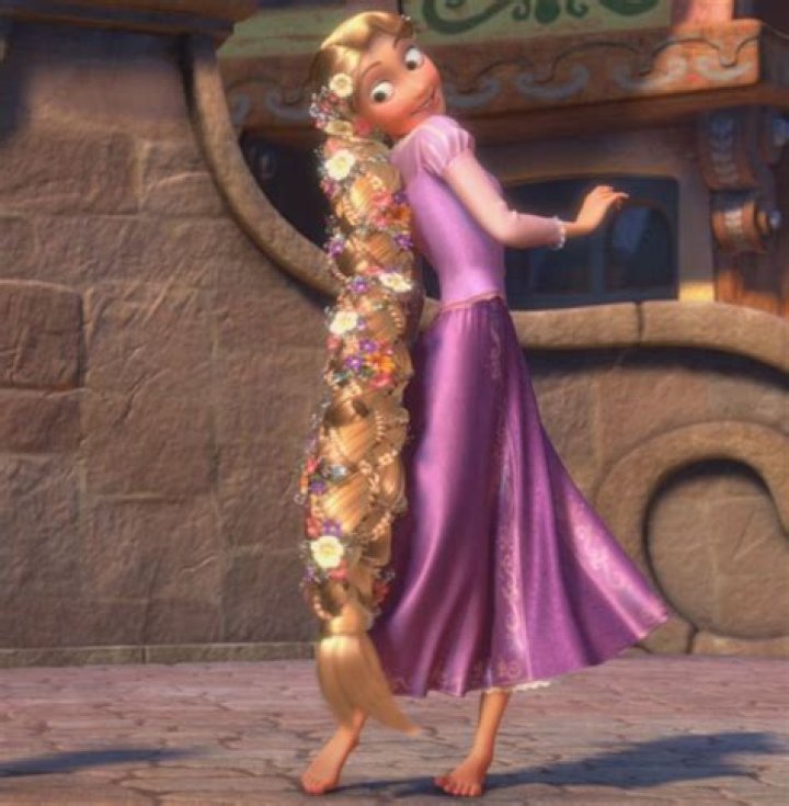 Rapunzel with braided hair Tangled Fiabe
