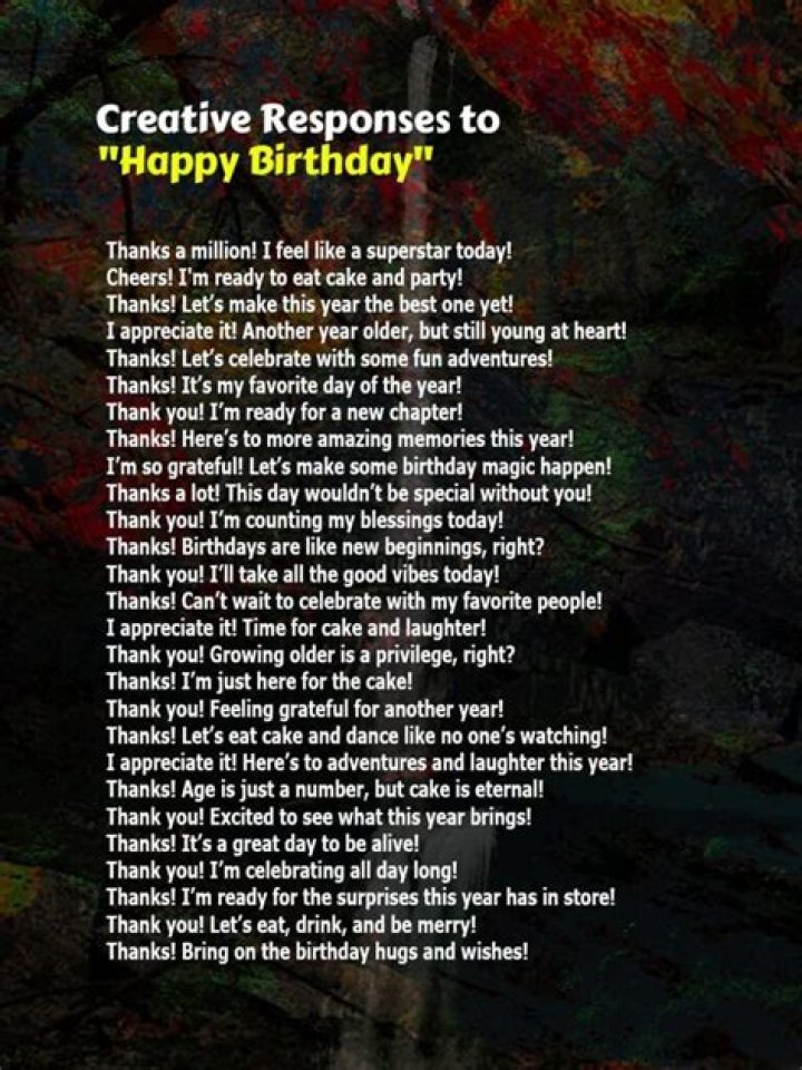Response To Happy Birthday Wishes Birthday Ideas