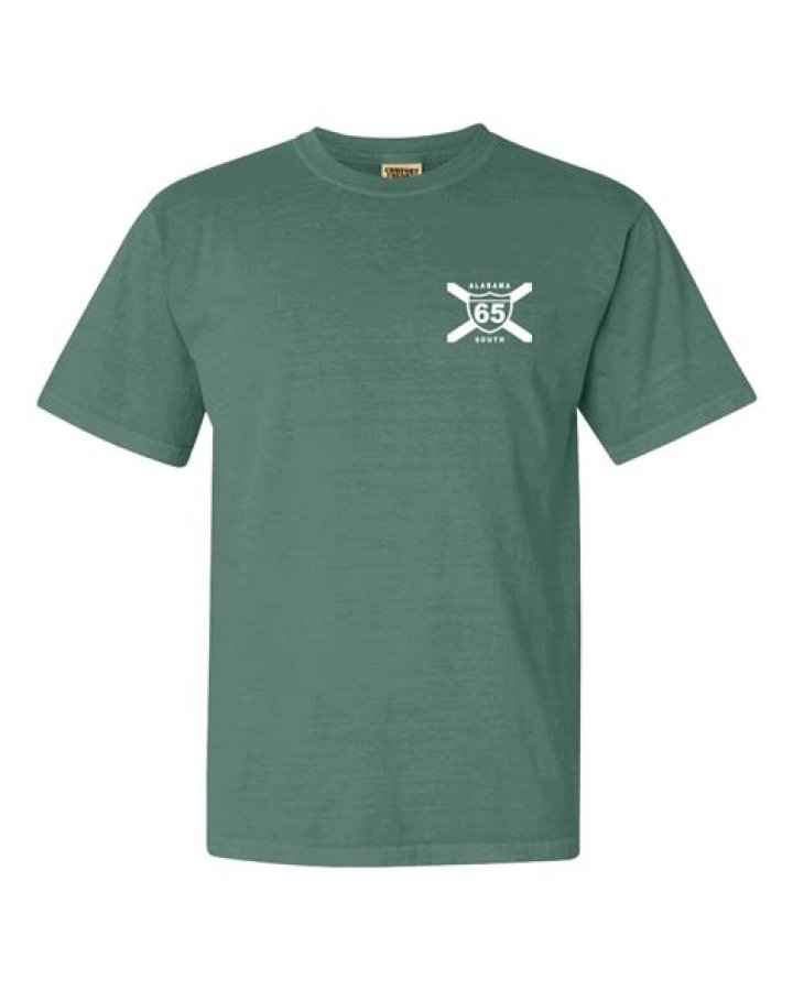 Riley Green Bham Lyric Series SS Tee Mobile Bay Green 65 South