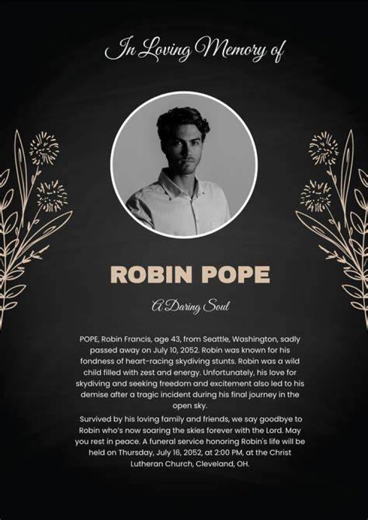 Robert Popeo Obituary And Death Cause Family Mourns The Loss THPT