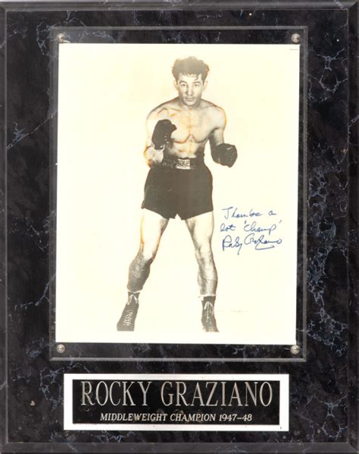 Rocky Graziano World Middleweight Boxing Champion Rocky graziano