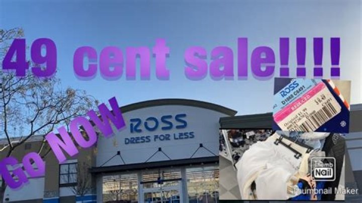 ROSS .49 CENTS SALE YouTube