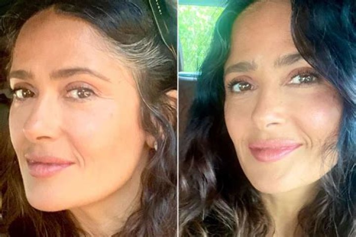 Salma Hayek Covers Her Gray Roots With This Unexpected Makeup Product