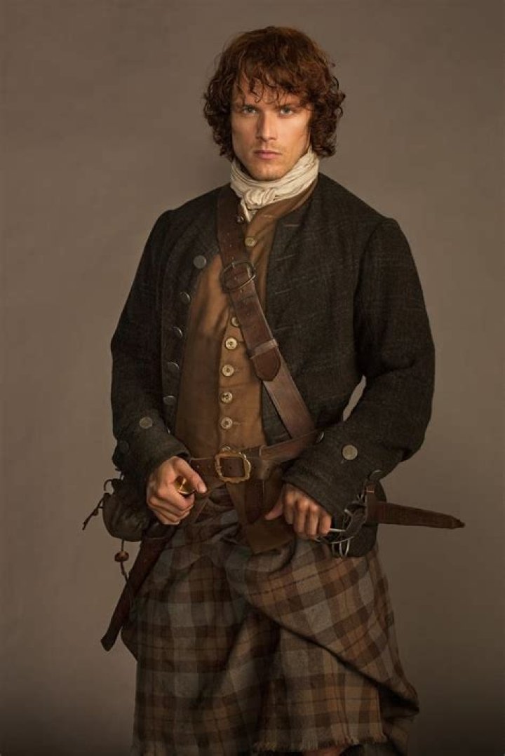 Sam Heughan as Jamie Fraser in Outlander. Early promotion picture from