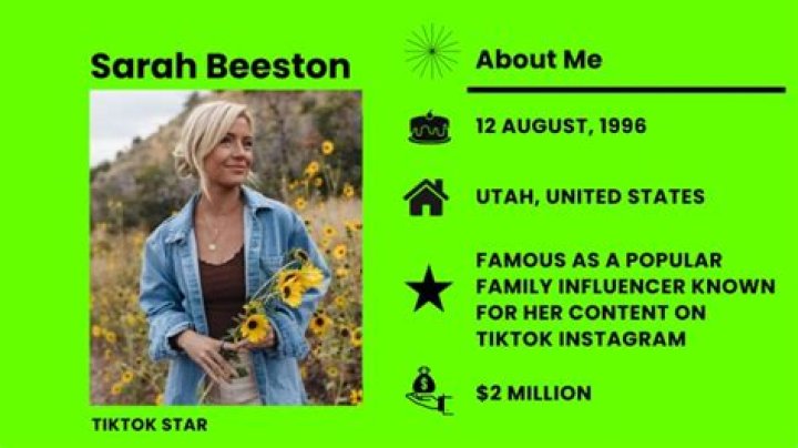 Sarah Beeston (Tiktok Star) Wiki, Biography, Age, Boyfriend, Family