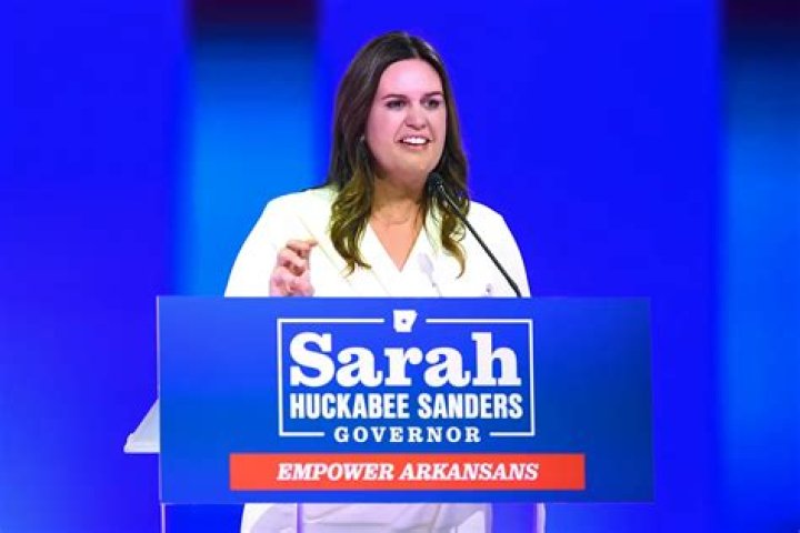 Sarah Huckabee Sanders 1st woman elected Arkansas governor AP News