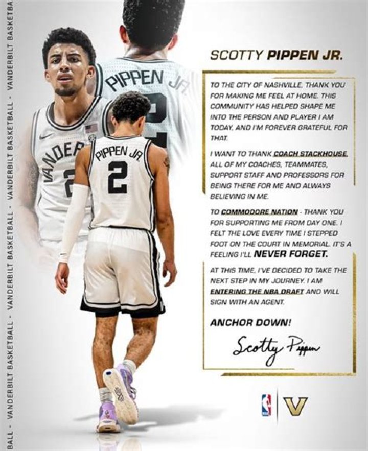 Scotty Pippen Jr. signing with agent, heading to NBA draft The AllStar