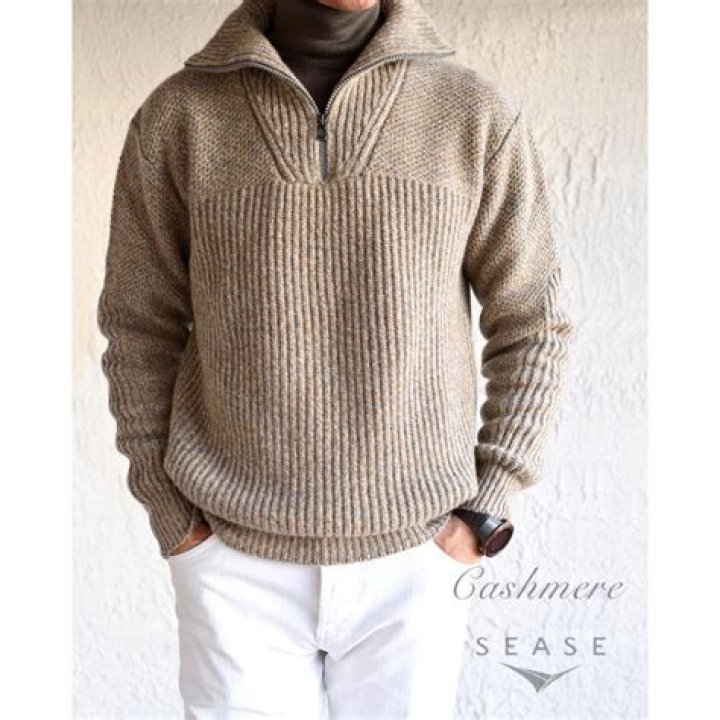 Sease Schooner Corsehair Half Zip Rockmelon Sweater SARTALE