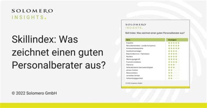 Skillindex Was einen Personalberater aus? solomero Insights