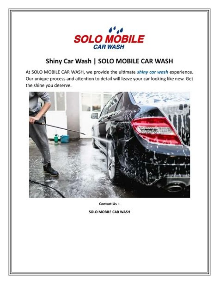 Solo Mobile Car Wash