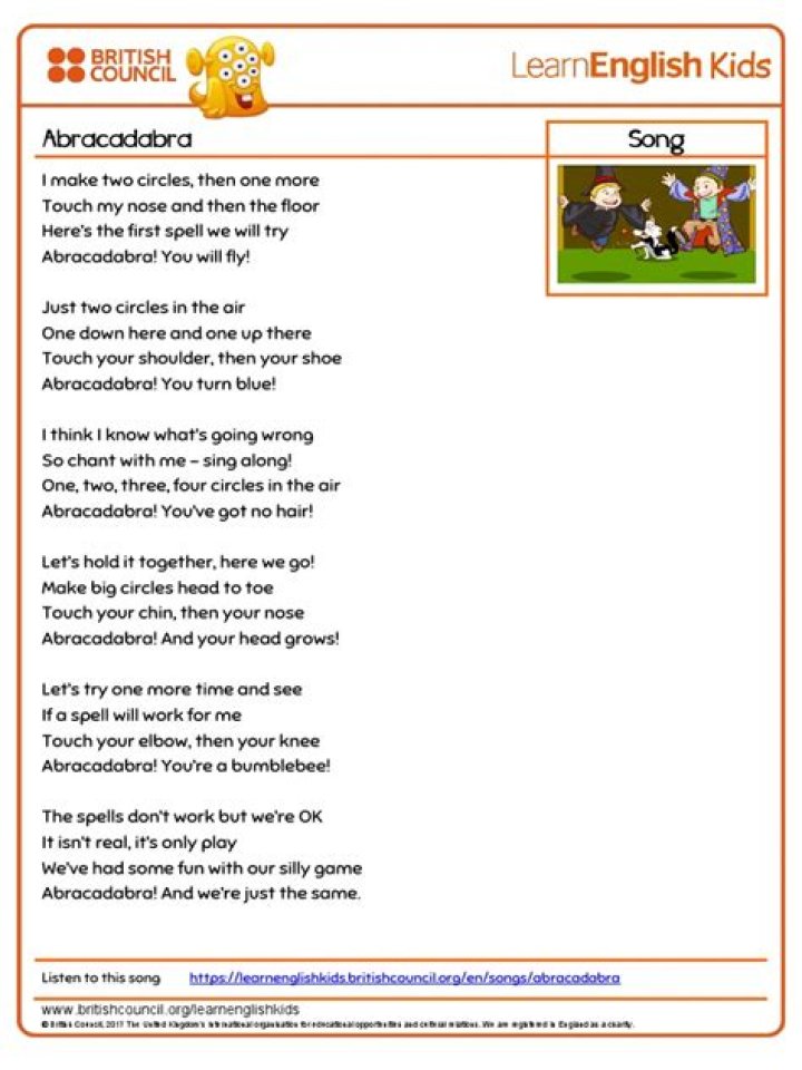 Songs Abracadabra Lyrics PDF