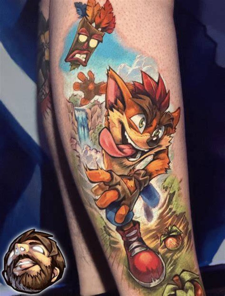 Sonic Tattoo Ideas Bandicoot Crash Tattoo Designs Mens Game Tweet