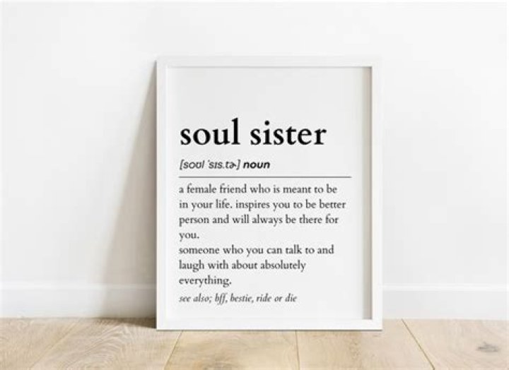 Soul Sister Definition Print Printable Wall Art Digital Etsy