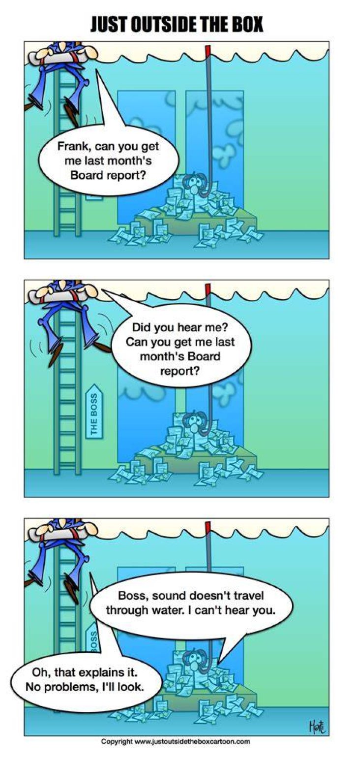 Speak up... Just Outside the Box Cartoon