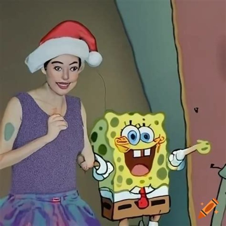 Spongebob at a christmas party on Craiyon