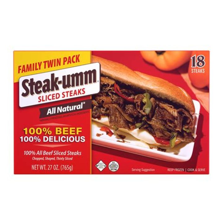 SteakUmm Frozen Sliced Beef Steaks, 31.5 oz, 21 Count