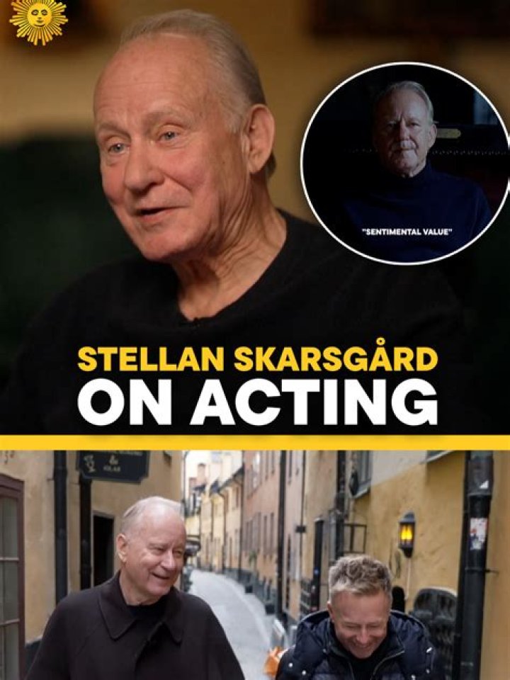 STELLAN SKARSG&Aring;RD Swedish actor with wife My 1990 Stock Photo Bill