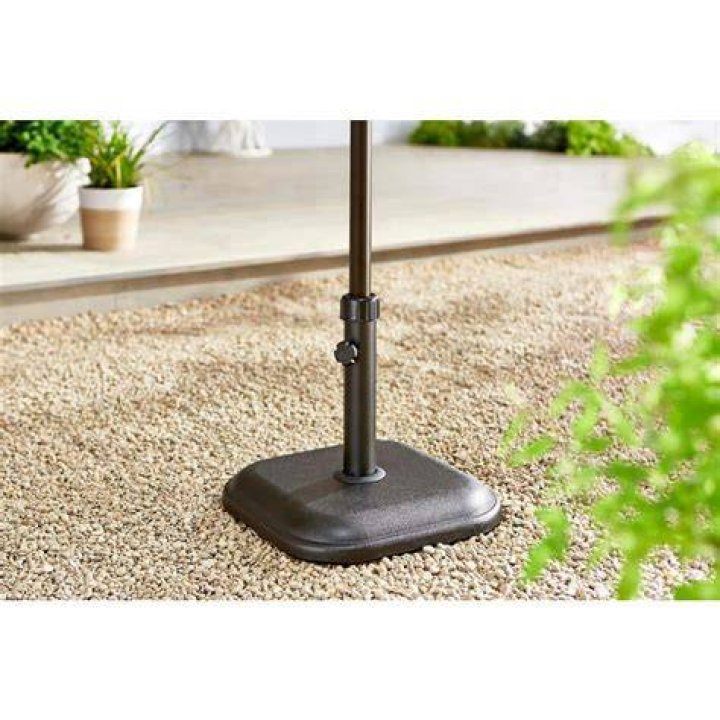 StyleWell 26 lbs. Concrete and Resin Patio Umbrella Base in White WG