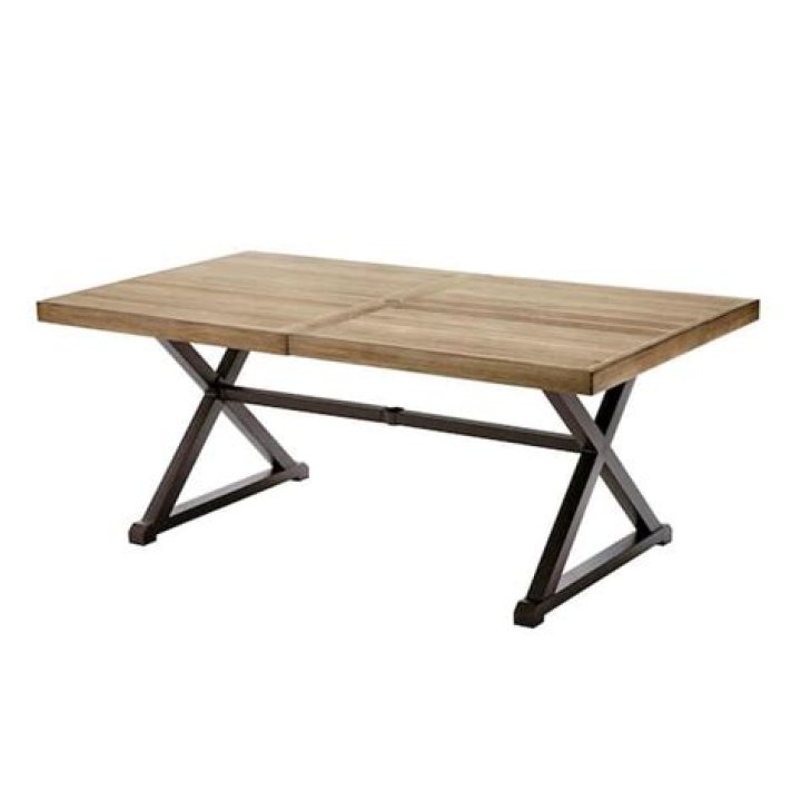 StyleWell Mix and Match 72 in. Rectangular Metal Outdoor Dining Table