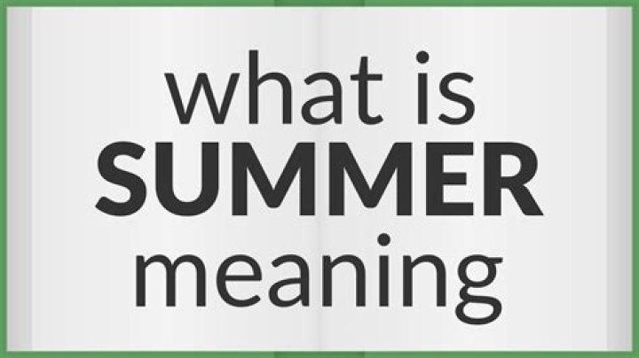 Summer Meaning of summer YouTube