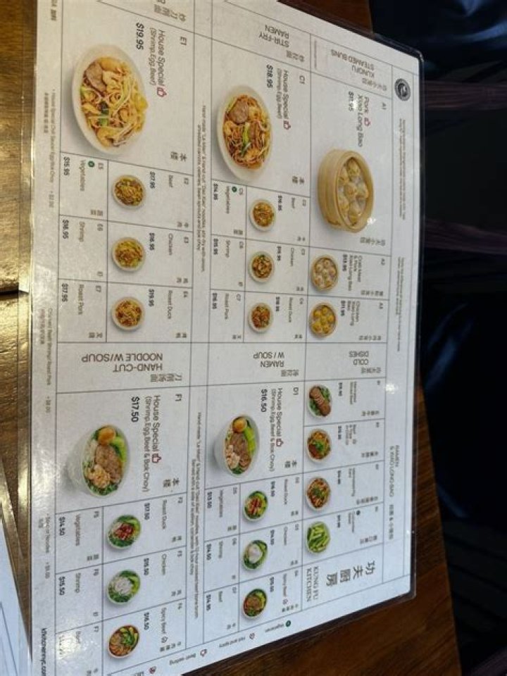 Take Away Menu KungFu Kitchen