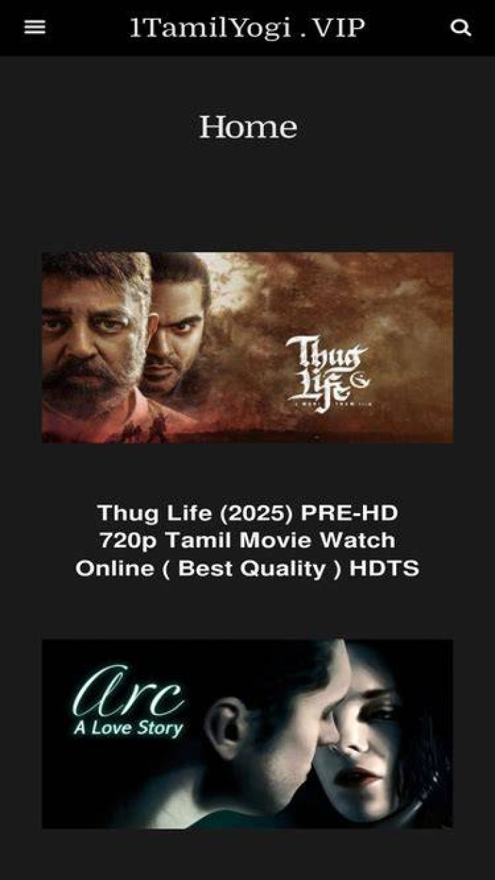 TamilYogi.VIP Similar Sites Like TamilYogi to Watch Tamil Movies Online