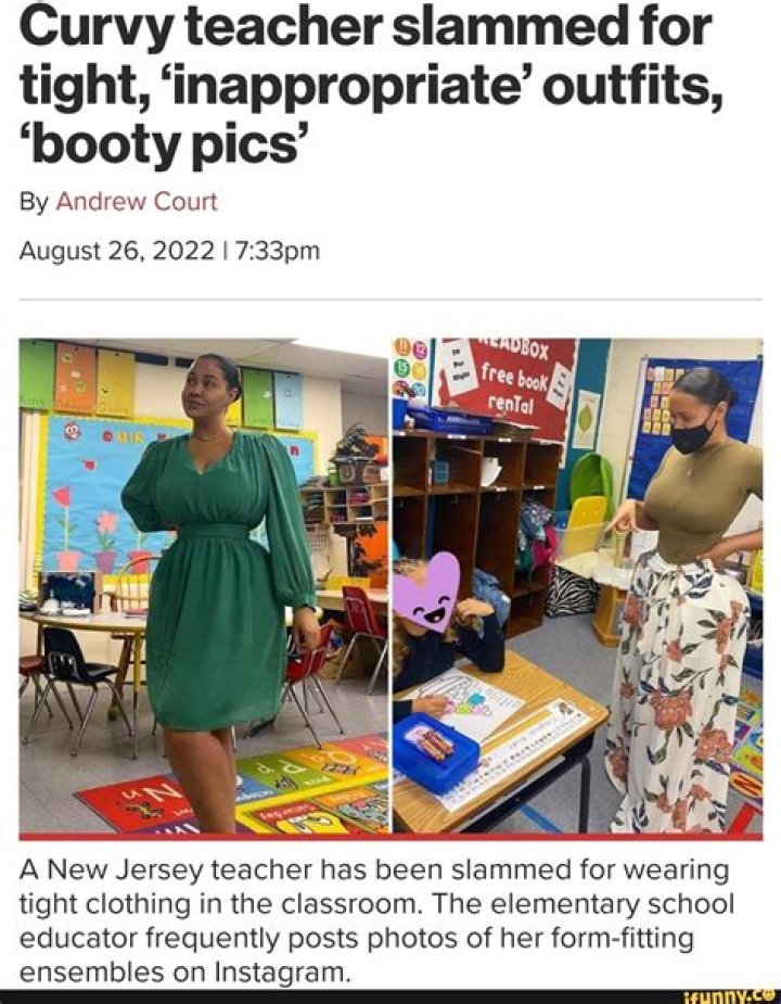 Teacher slammed for tight, 'inappropriate' outfits, 'booty pics'