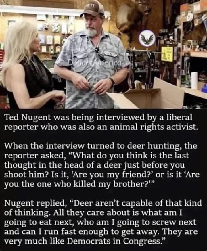Ted Nugent says the &ldquo;greatest compliment&rdquo; he ever received was being