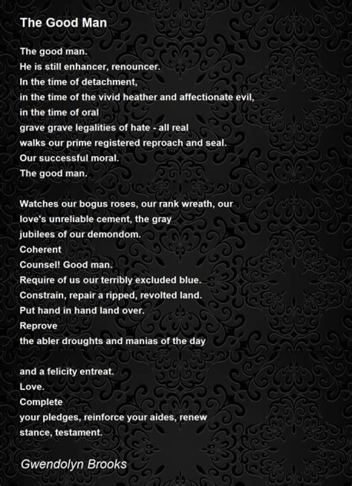 The Good Man Poem by James Mcintyre
