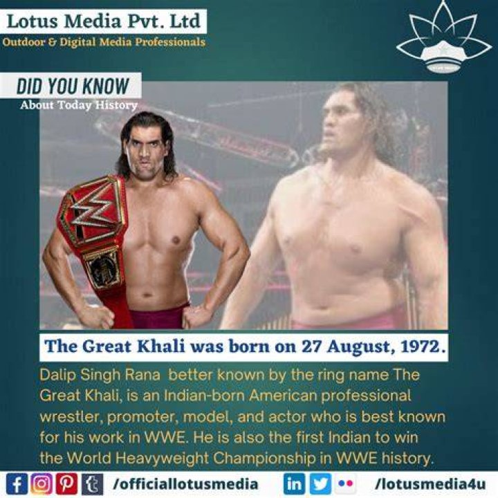 The Great Khali birthday Facts you must know about the Indianborn