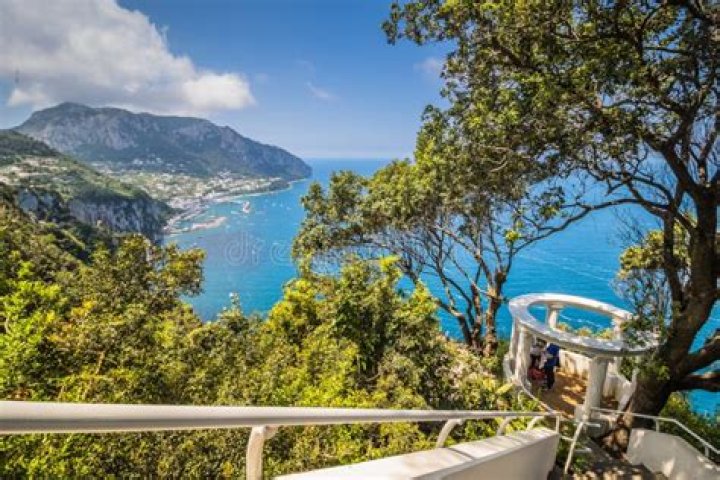 The Observation Deck Belvedere Tragara in Capri, Italy Stock Photo