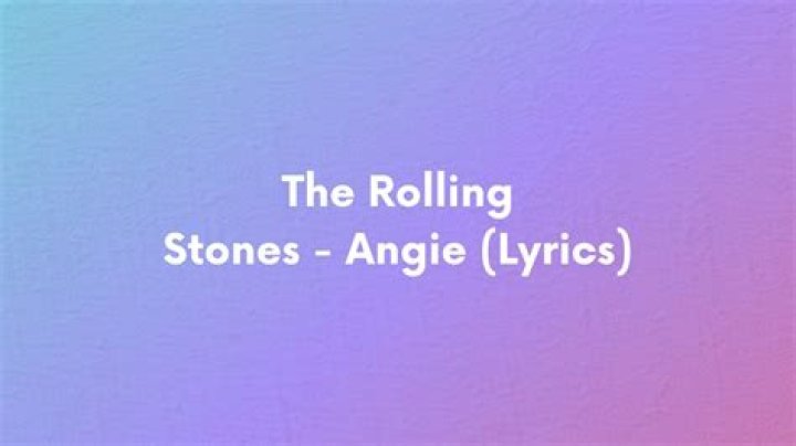 The Rolling Stones Angie (Lyrics) YouTube