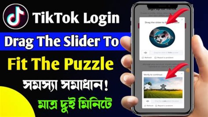 TikTok Drag The Slider To Fit The Puzzle Problem TikTok Login
