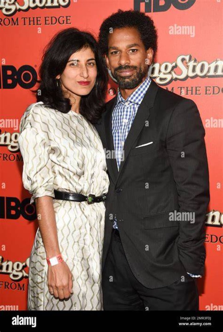 Toure and wife Rita Nakouzi attend the world premiere of "Rolling Stone