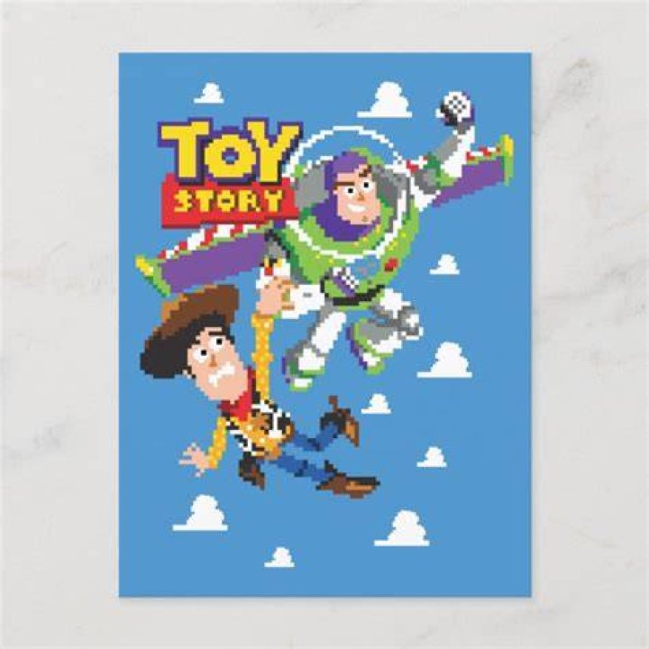 Toy Story 8Bit Woody And Buzz Lightyear Water Bottle Zazzle Toy Story