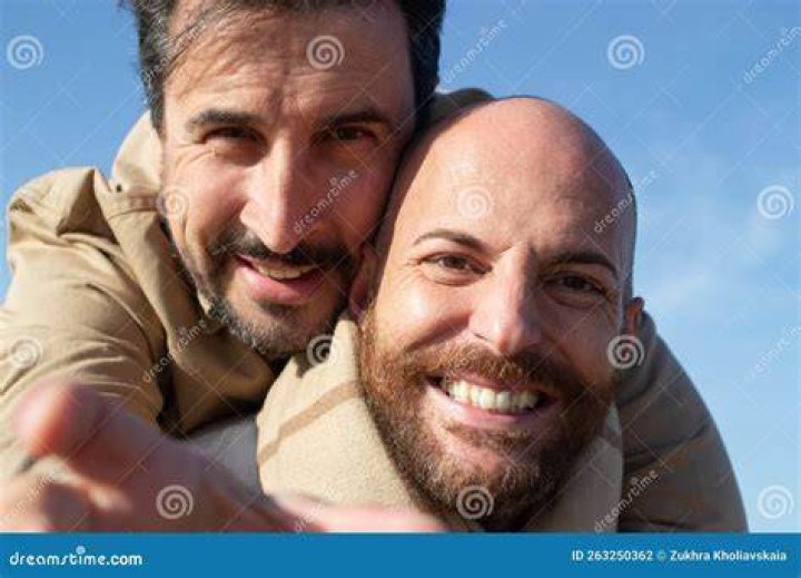 Two mature men smiling, closeup, portrait, B&W Stock Photo Alamy