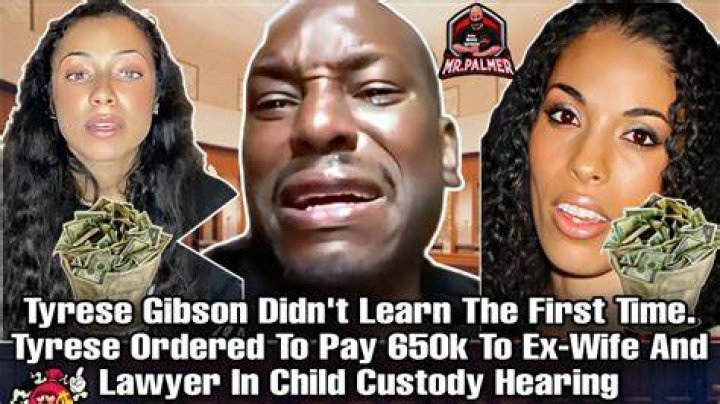 Tyrese Ordered to Pay 650K to ExWife, Lawyer in Child Custody Hearing