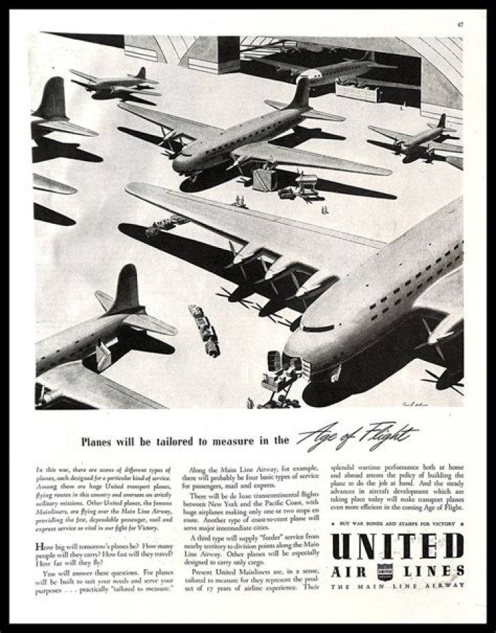 UNITED AIRLINES 1943 SCHEDULE Frank Kelsey Flickr
