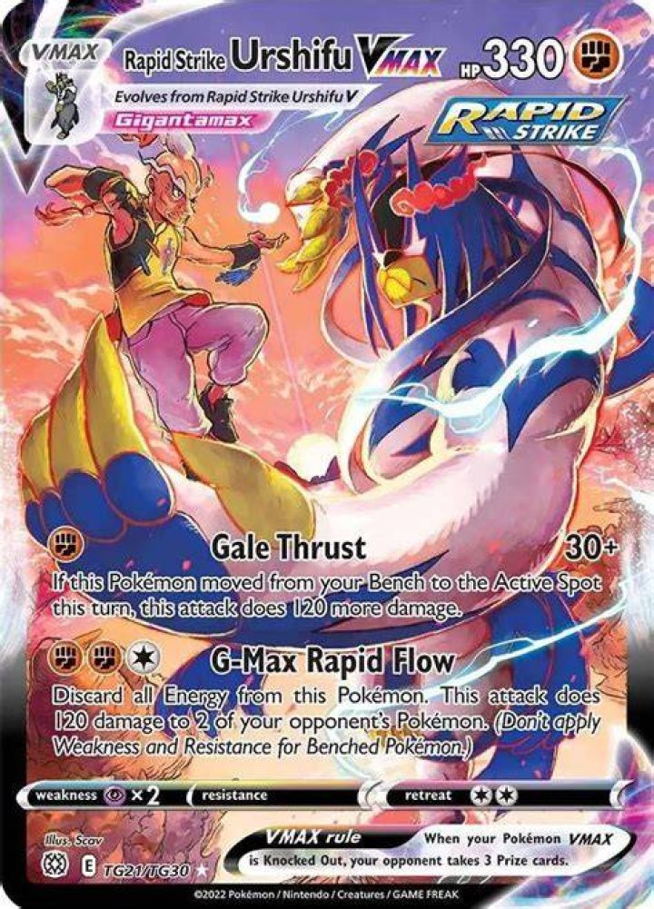 Urshifu rapid strike gigantamax pokemon sword and shield gen 1 8 galar