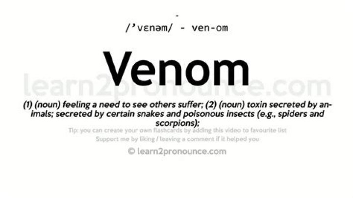 Venom pronunciation and definition YouTube