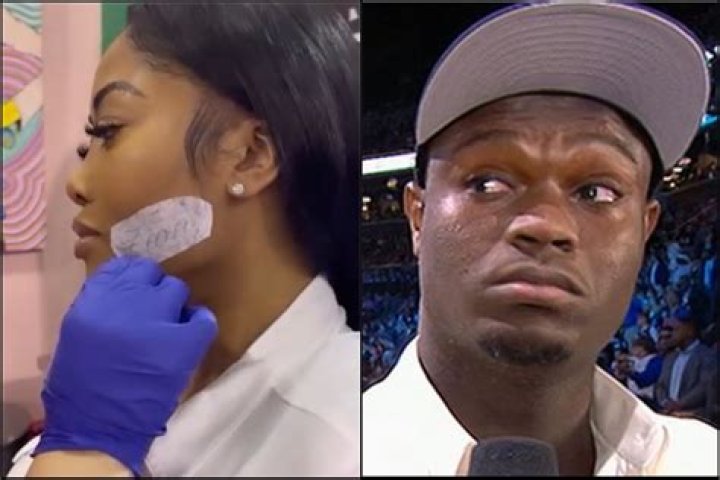 Video of Moriah Mills Getting a Zion Williamson Face Tattoo