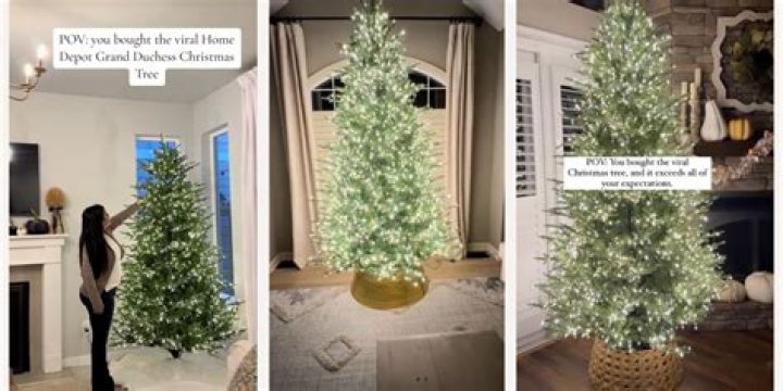 Viral Home Depot Christmas Tree with ColorChanging Lights Dazzles TikTok