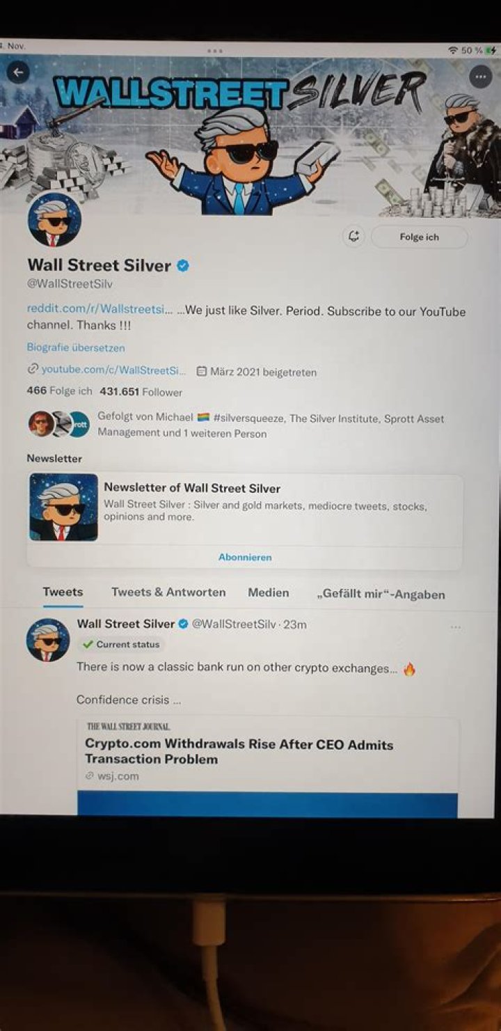 WallstreetSilver on Twitter r/Wallstreetsilver
