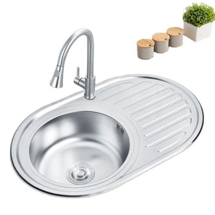 WaterfallSinkKitchenStainlessSteelTopmountSinkLargeSingleSlot