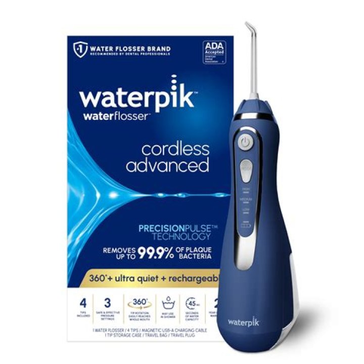 Waterpik Cordless Advanced Water Flosser For Teeth, Gums, Braces