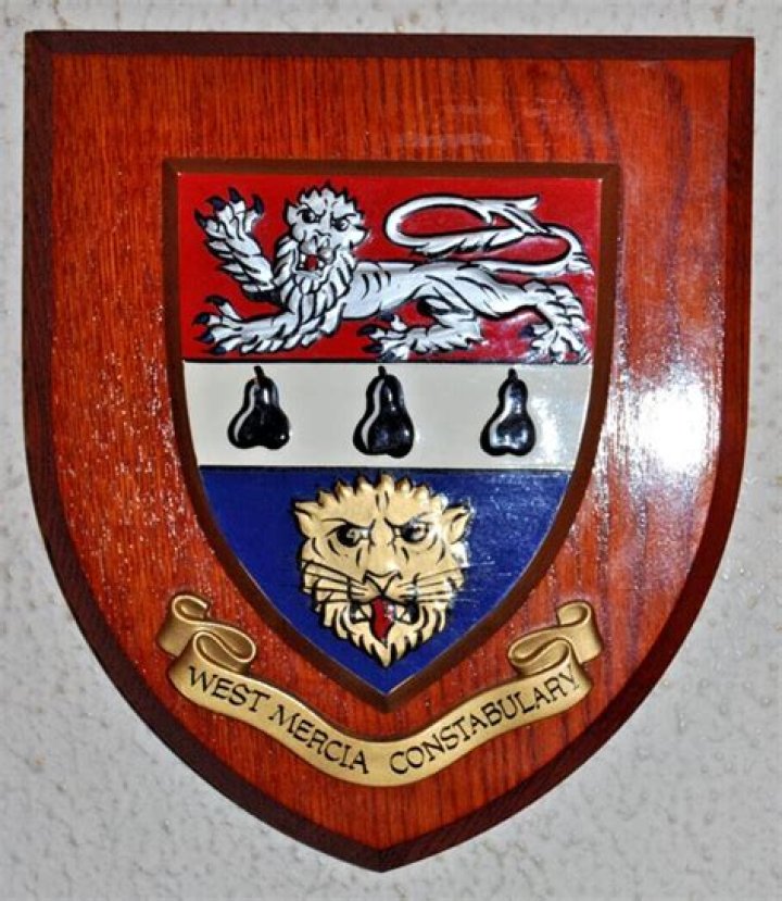 WEST MERCIA CONSTABULARY mess wall plaque shield crest Police &pound;30.00